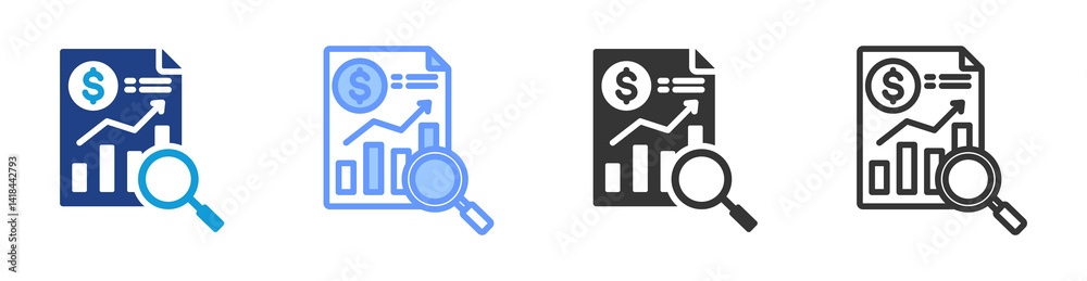 Poster disclosure icon set multiple style collection