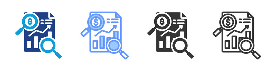 Due Diligence icon set multiple style collection