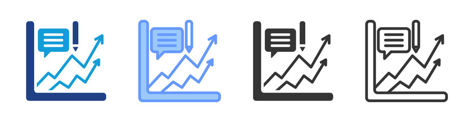 Stock Symbol icon set multiple style collection