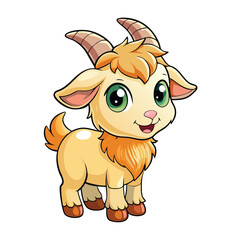 Obraz premium Cute cartoon goat