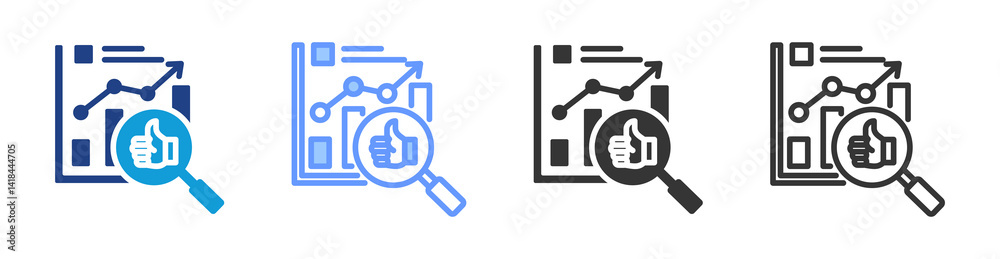 Poster accountability icon set multiple style collection