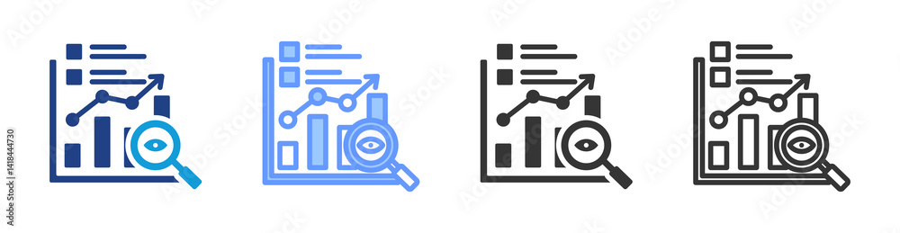 Poster Transparency icon set multiple style collection