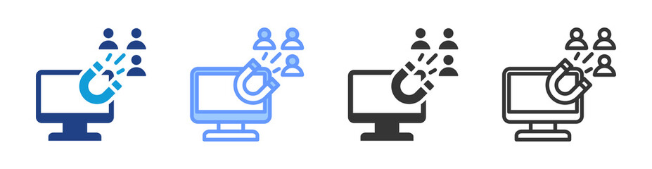 Lead Generation icon set multiple style collection