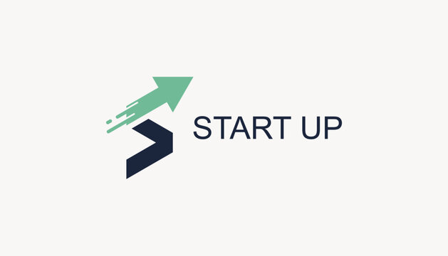 Arrow with letter s logo, arrow and fast logo vector icon template