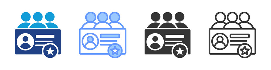 Group Membership icon set multiple style collection