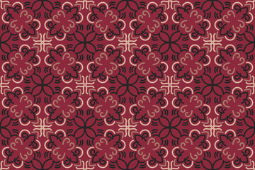 maroon luxury vector seamless pattern. Ornament, Traditional, Ethnic, Arabic, Turkish, Indian motifs. Great for fabric and textile, wallpaper, packaging design or any desired idea.
