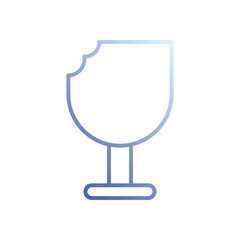 Fragile icon vector stock illustration