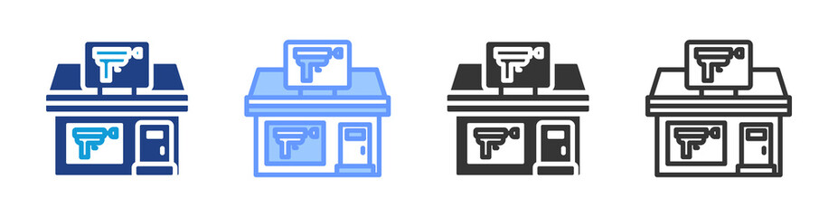 Toy Stores icon set multiple style collection