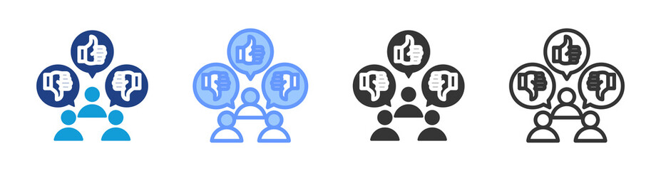 Customer Feedback icon set multiple style collection