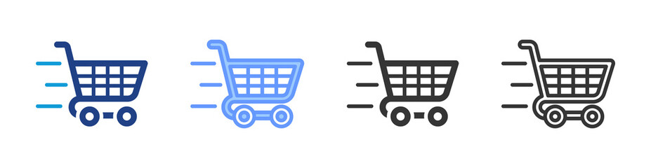 Trolley icon set multiple style collection © Uniconlabs
