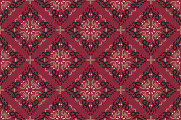 maroon luxury vector seamless pattern. Ornament, Traditional, Ethnic, Arabic, Turkish, Indian motifs. Great for fabric and textile, wallpaper, packaging design or any desired idea.