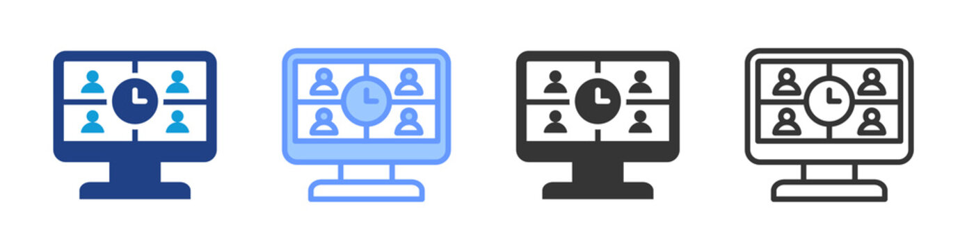 Synchronous Learning icon set multiple style collection
