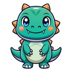 Obraz premium Cute cartoon dinosaur
