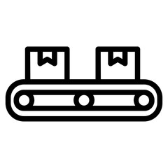 Industry Machine Robot Line Icon