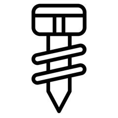 Industry Screw Tool Line Icon