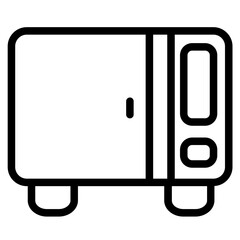 Kitchen Microwave Oven Line Icon