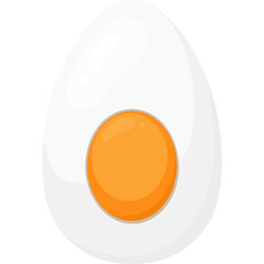 fried egg isolated on white background