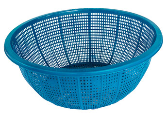 Medium plastic basket on transparent background