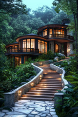 Dream home in a wooded area surrounded by lush nature.