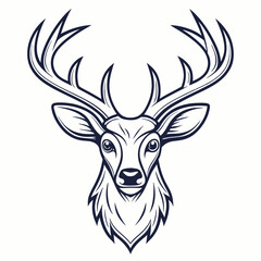 Fototapeta premium Deer head line art design