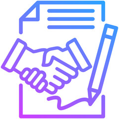 Fototapeta premium Contract Icon