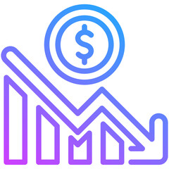 Obraz premium Downturn Icon