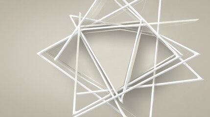 Clean white square framework on a neutral-1 - structure desktop decoration minimalist