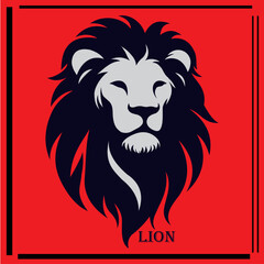 Black Silhouette of lion logo...