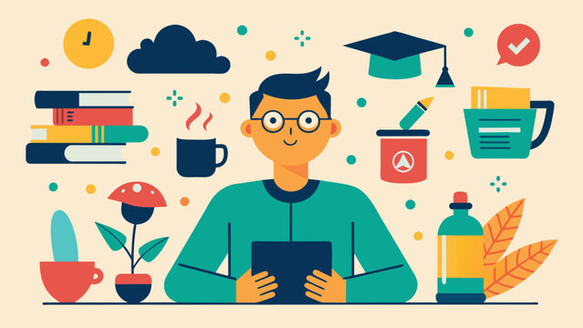 A series of doodles capturing the different types of people you meet in college &ndash; the overachiever the party animal the introvert in the library etc.. Vector illustration
