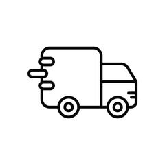 Truck icon vector stock illustration