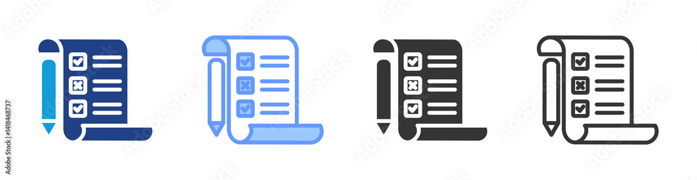 Poster Rules icon set multiple style collection