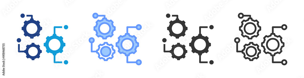 Aufkleber Functions icon set multiple style collection