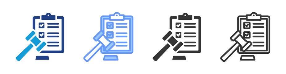 Regulation icon set multiple style collection