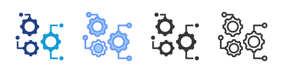 Obraz premium Functions icon set multiple style collection