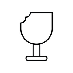 Fragile icon vector stock illustration