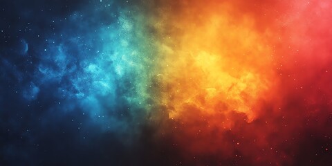 Obraz premium A vibrant cosmic nebula blends cool blue and warm orange tones creating a dramatic and energetic backdrop Perfect for science fiction or fantasy projects
