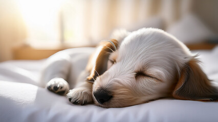 小型犬のカワイイ寝顔（ミニチュアダックス）