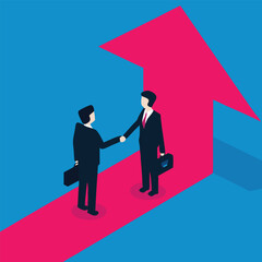 Fototapeta premium Business Agreement for Growth Illustration