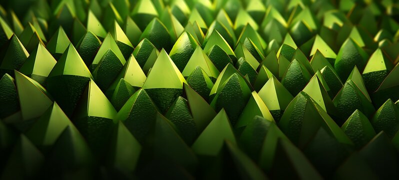 abstrak mozaic color of forest avocado in drakness, ai generative