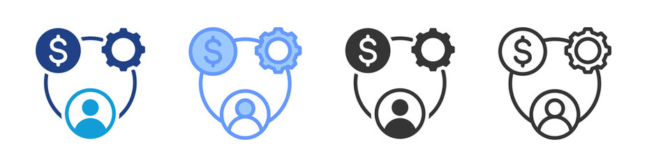 Resources icon set multiple style collection