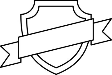 A clean and minimalist emblem badge logo created with simple linear strokes. Perfect for branding, packaging, clothing labels