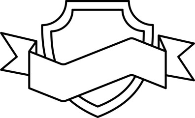 A clean and minimalist emblem badge logo created with simple linear strokes. Perfect for branding, packaging, clothing labels