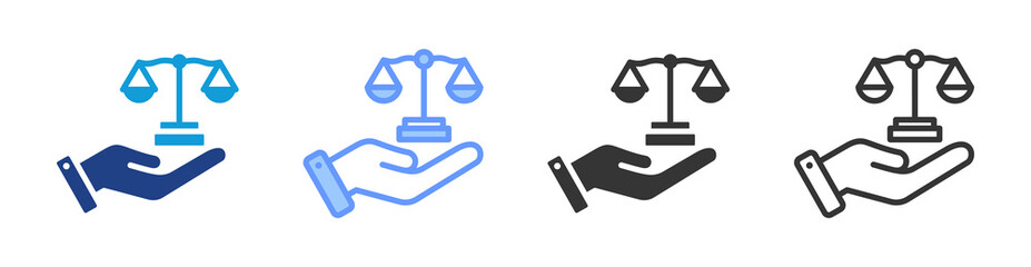 Legal Services icon set multiple style collection