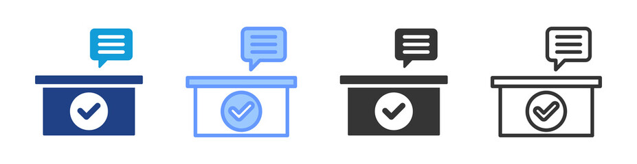 Customs Consulting icon set multiple style collection