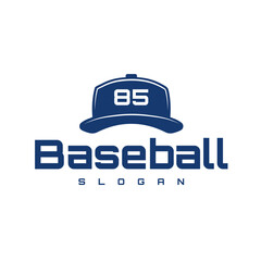 Vector logo design featuring a hat silhouette with the number 85, perfect for baseball, sportswear, or fashion brands. Suitable for athletic apparel, team identity, or retro-inspired merchandise.