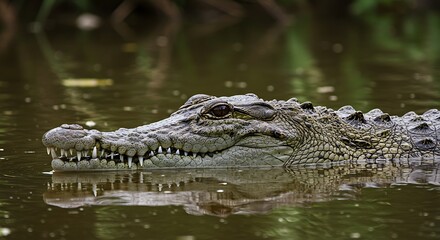 Obraz premium Crocodile in Water