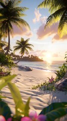 Fototapeta premium Realistic and detailed tropical