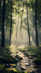 Obraz premium Realistic and detailed forest