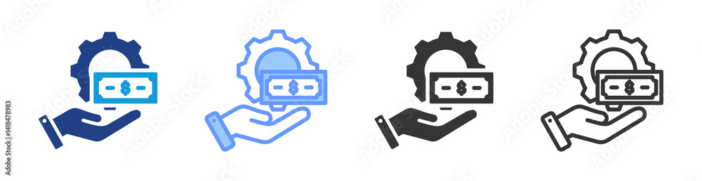 Poster services icon set multiple style collection