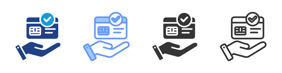 Credit Card icon set multiple style collection